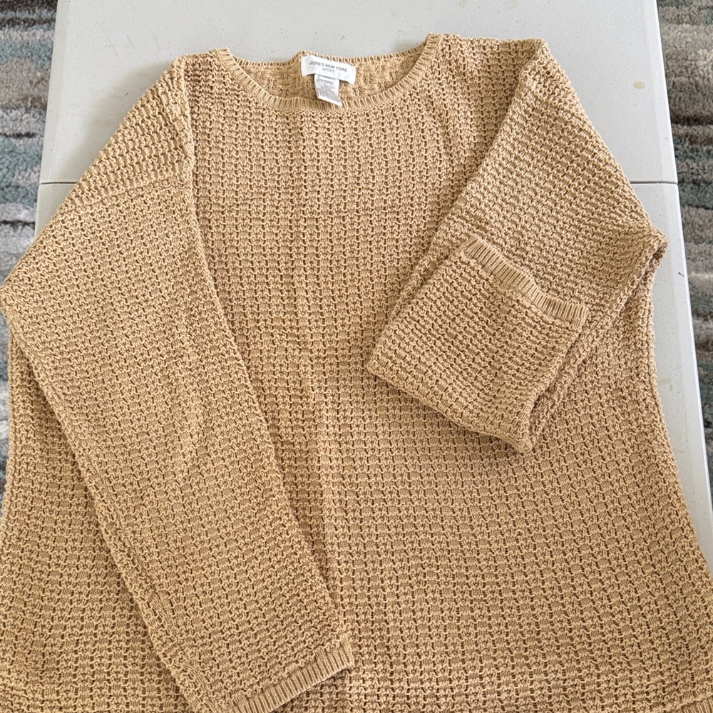 Jones New York Beige Knit Sweater